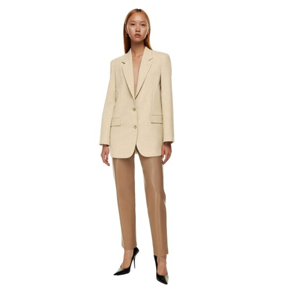 Babaton Jackets & Blazers - BABATON | Aritzia Heather Oat Beige Agency Blazer (Size M)